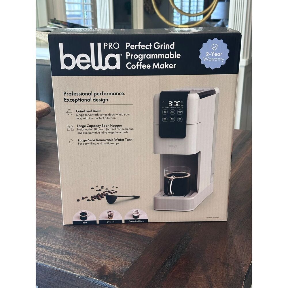 bella PRO - Perfect Grind Programmable Single-Serve Coffee Maker with Integrated